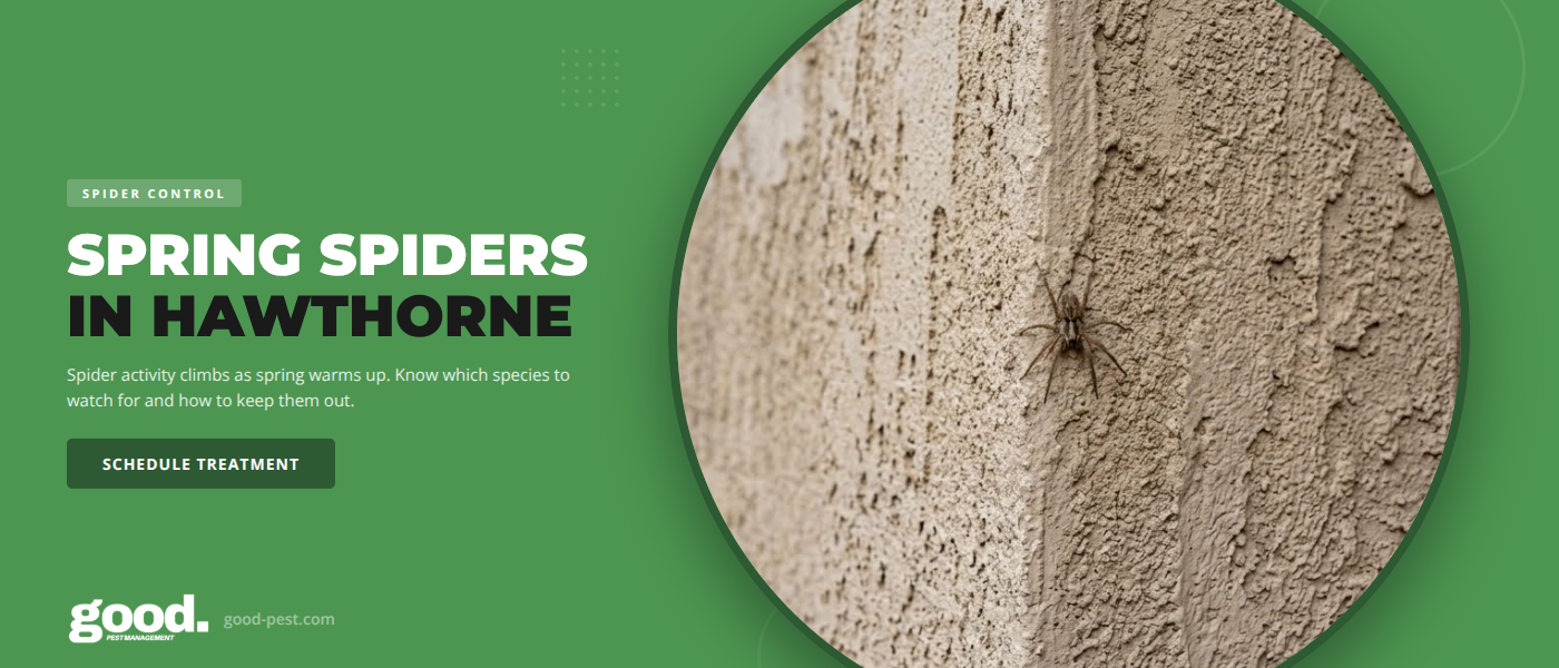 Spring spider control tips for Hawthorne CA homeowners - Good Pest Management